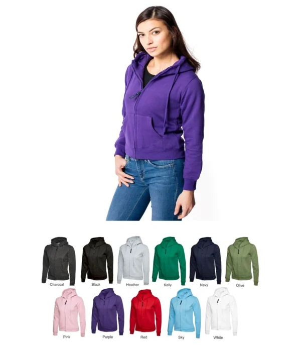 Uneek UC505 Ladies Full Zip Hooded Sweatshirt